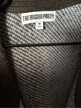 The Ragged Priest Brown & Cream Textured Knit Cardigan